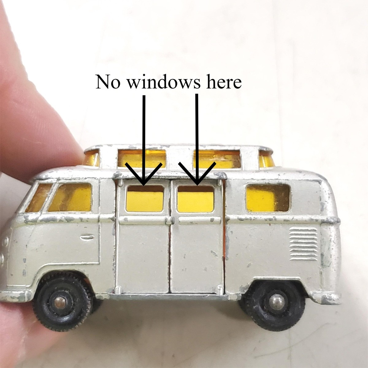 Vintage Lesney Matchbox Volkswagen Camper Van High Roof
