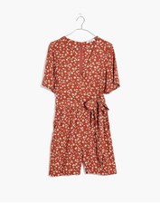 Madewell Wrap-Front Floral Romper in Daisy Field size 00 NWT / BRAND NEW