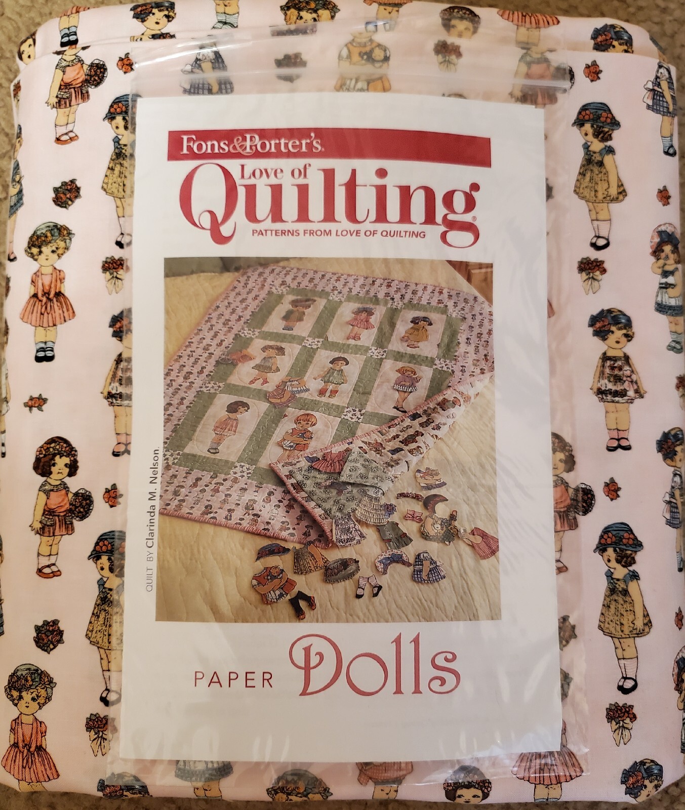 Adorable OOP Windham Paper Dolls Quilt Kit with Fabric and Fons