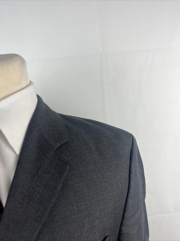 Traje de lana gris para hombre VITALE BARBERIS CANONICO DKNY 40R 32X28 $895 Foto 2 de 4