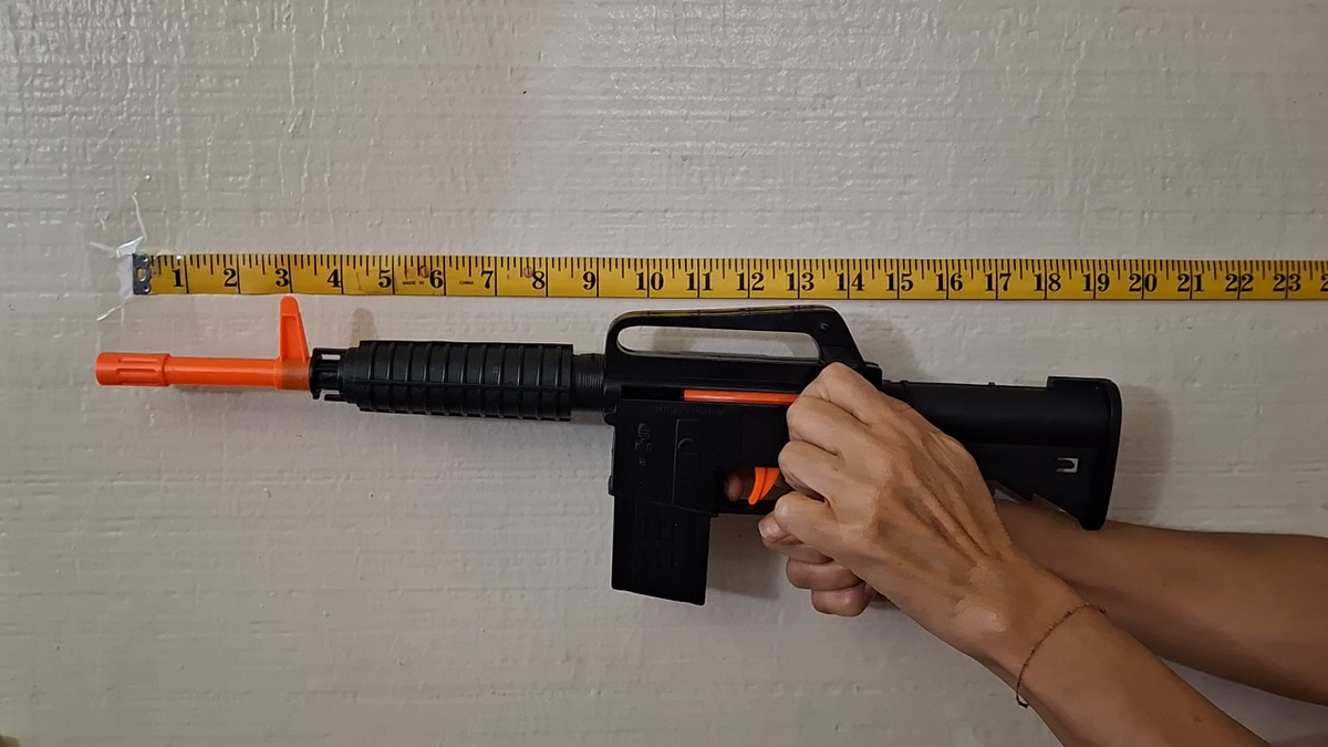 Lot of 2, Rifle Gun Toy, Sounds, Army Prop, CAR-15 M-16, Black, 19