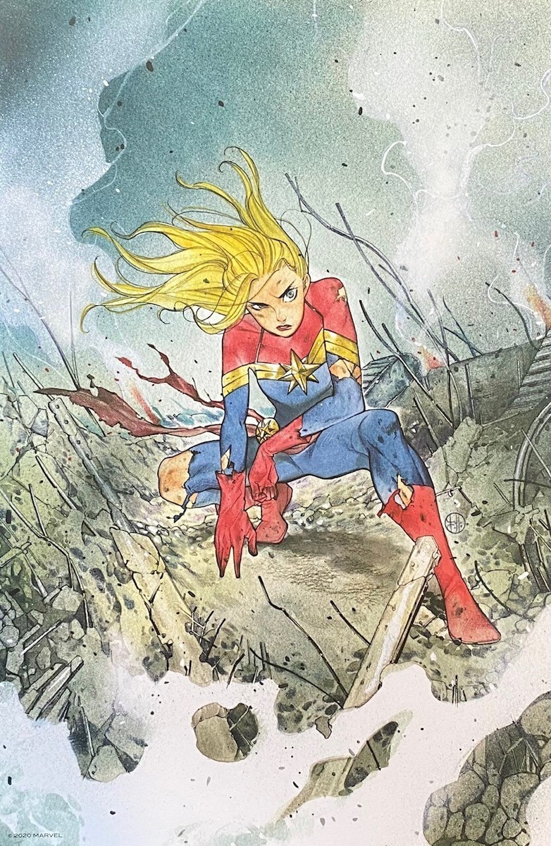 PEACH MOMOKO rare CAPTAIN MARVEL art print 2020 MARVEL Variant