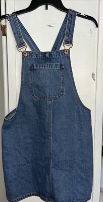 forever 21 overall dress denim Juniors Jumper Overalls Mini Dress Size Medium Machine wash cold Size Size:Youth 14 Plus size couture lace bridal wear KBODIU Women's Wedge Heels,