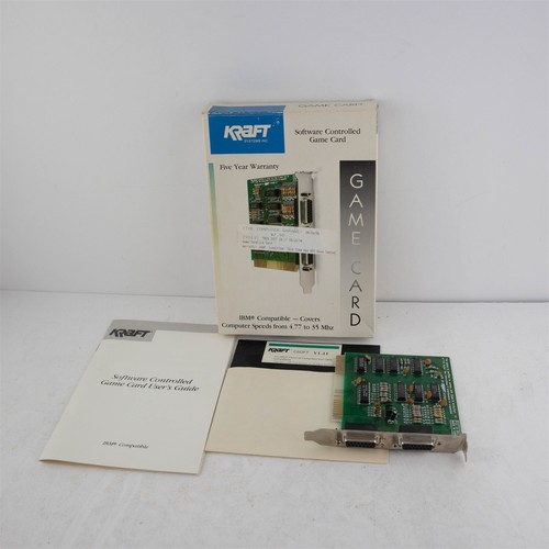 Vintage Kraft Systems Dual Game Port Joystick isa Card for ibm pc / xl / at