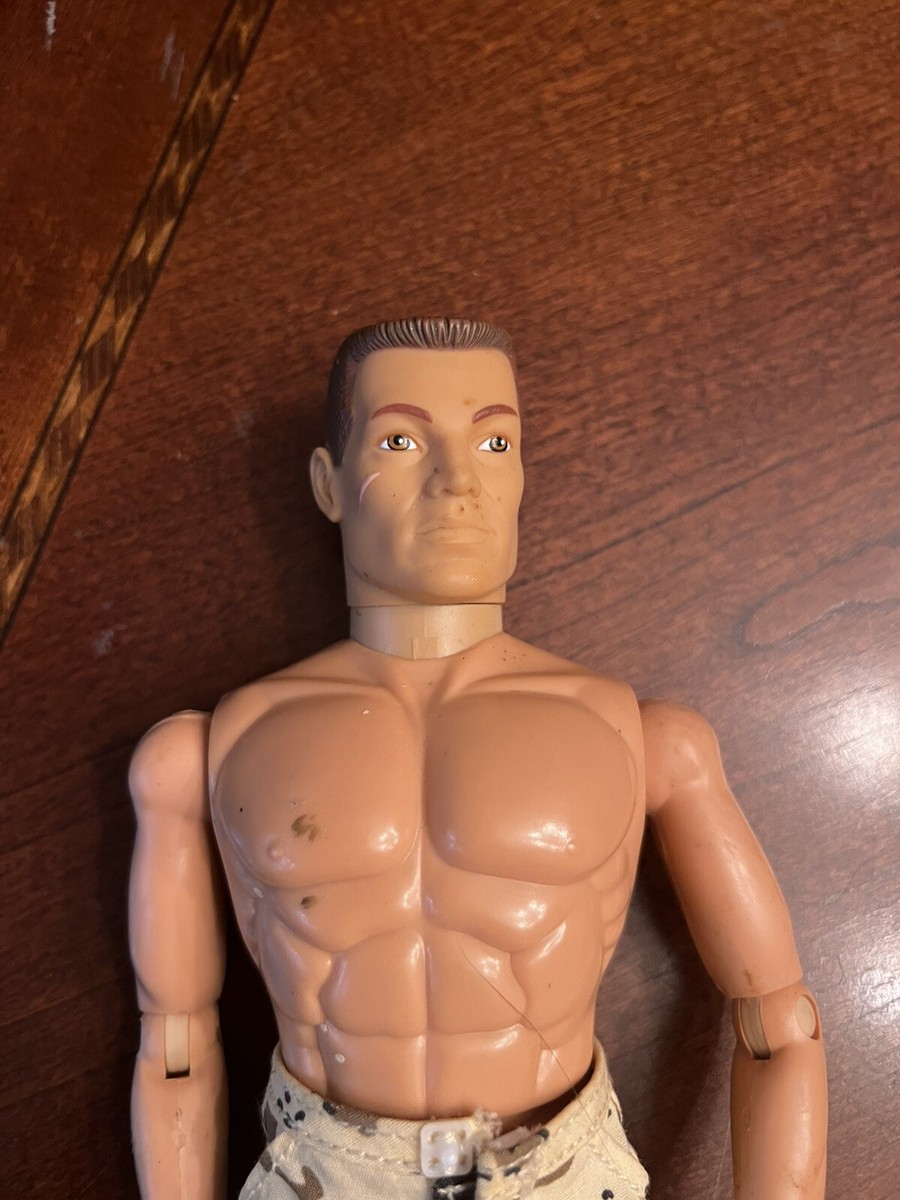 G.I. Joe Doll Black Hair 1996 Hasbro Pawtucket R.I. Scar On