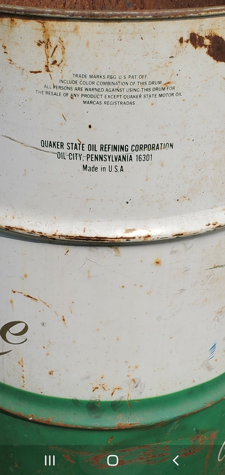 VINTAGE QUAKER STATE MOTOR OIL DRUMBARREL ADVERTISING COLLECTIBLE OIL GAS eBay