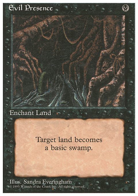 Magic the Gathering MTG Evil Presence (136) Fourth Edition   LP