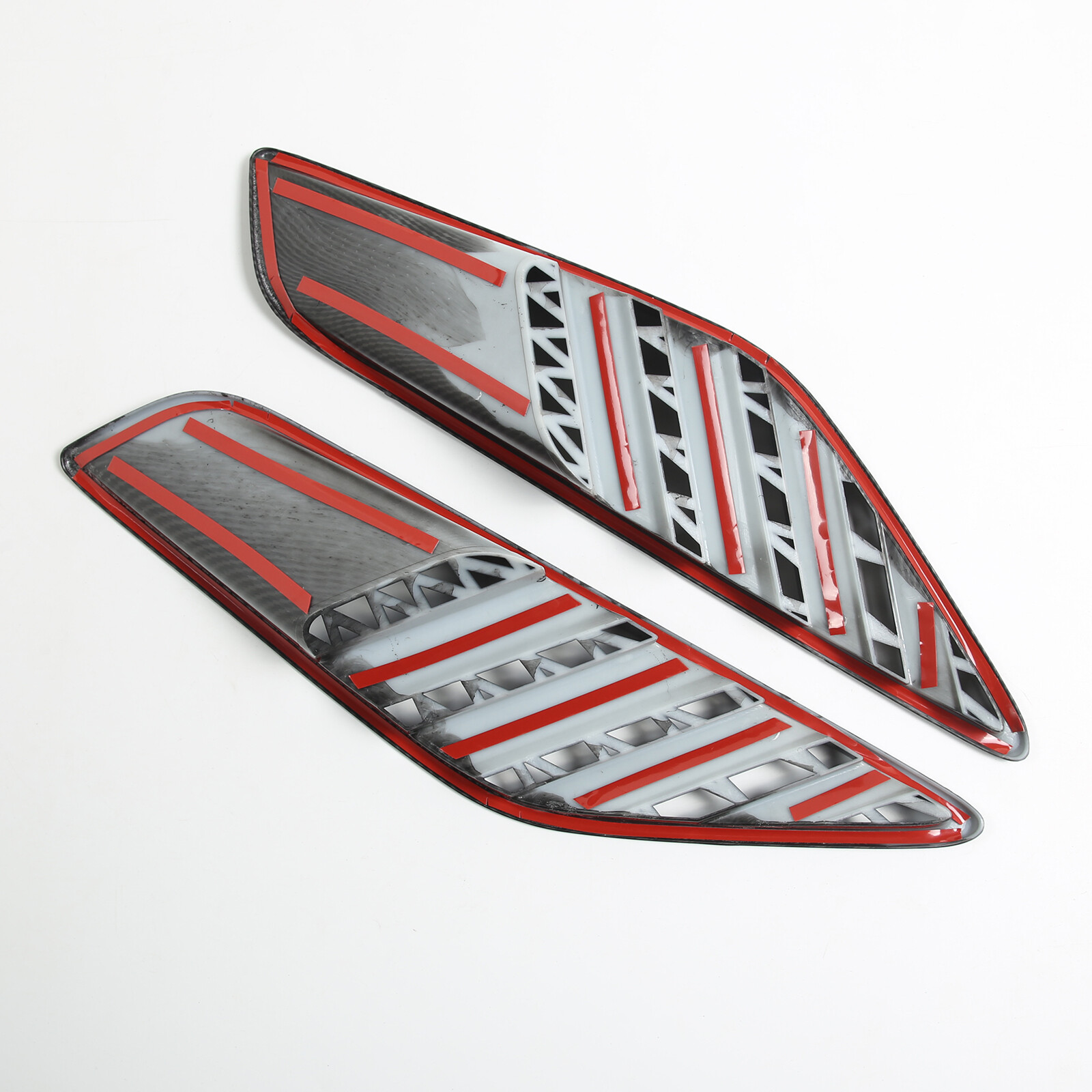 2PC Rear Side Body Vent Cover Trim for Corvette C7 2014 19 Carbon