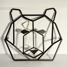 Metal Cast Iron Geometric BEAR Wall Room Decor 3D Weld Hobby Lobby