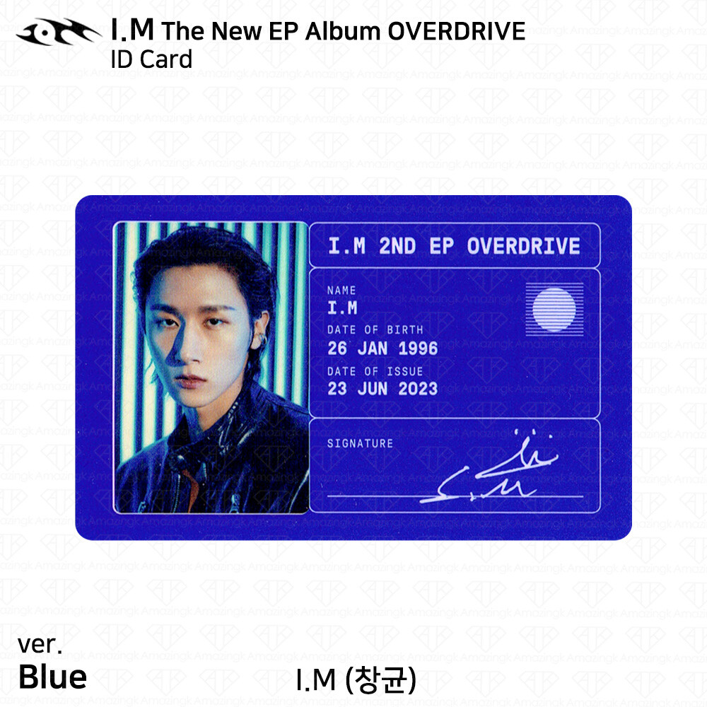 MONSTA X I.M The New EP Album OVERDRIVE Official Photocard MONSTA X I.M The New EP Album OVERDRIVE Official Photocard