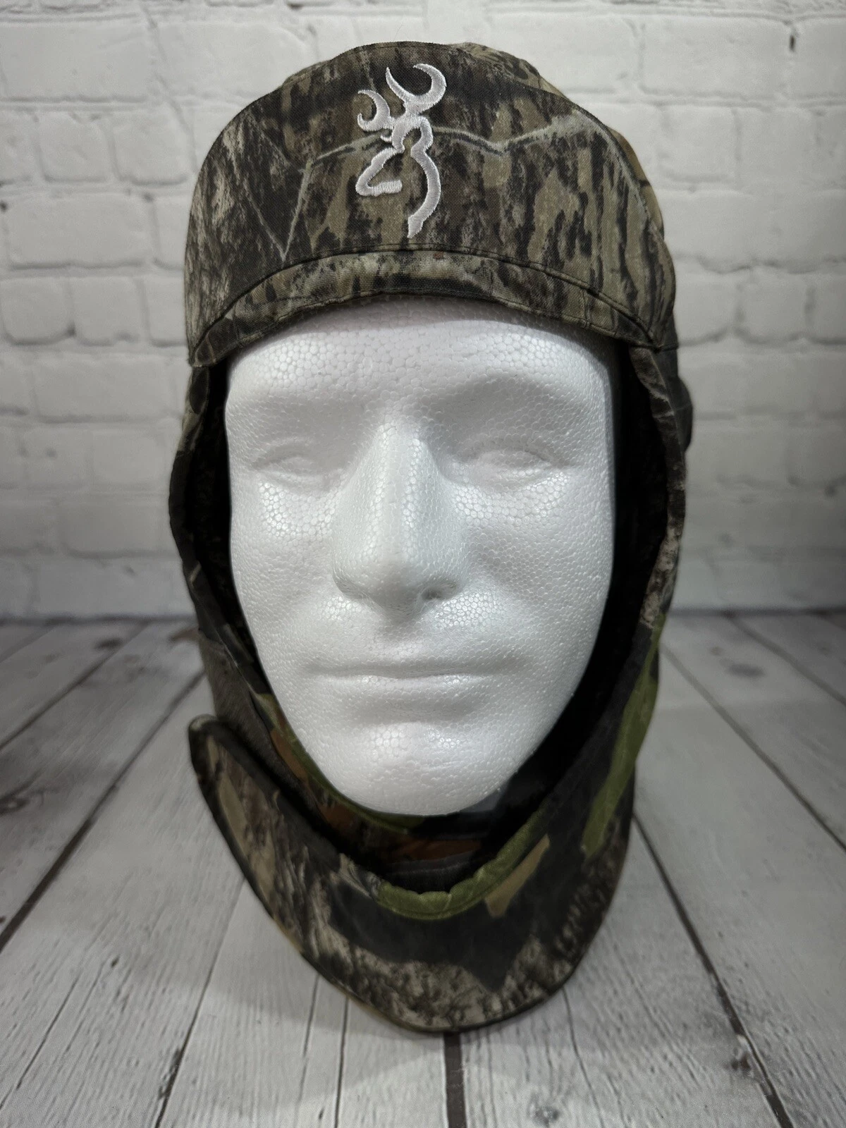 Browning Camouflage Pre-Vent Winter Head Warmer Hat Cap Balaclava S/P-M/M VGC!