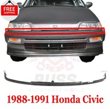 New Front Bumper Fille Primed Fits 1988-1991 Honda Civic Hatchback Ho1087117 New Front Bumper Fille Primed Fits 1988-1991 Honda Civic Hatchback Ho1087117