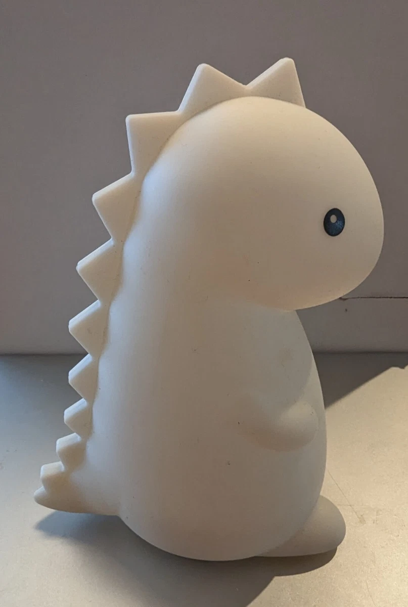 Tommy dinosaur white multicolor changing integrated led rechargeable silicone night light deals
