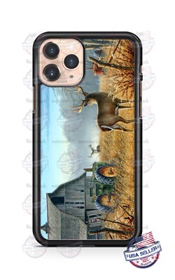 Buck Deer Tractor Fall Country Life Phone Case For iPhone 13 Samsung s22 Google