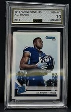 2019 Panini Donruss AJ Brown Rated Rookie #314 AGS 10