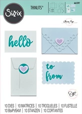NEW Retired Sizzix Thinlits Mini Envelopes 10pk #665397 Retail $22.99 O.Rose