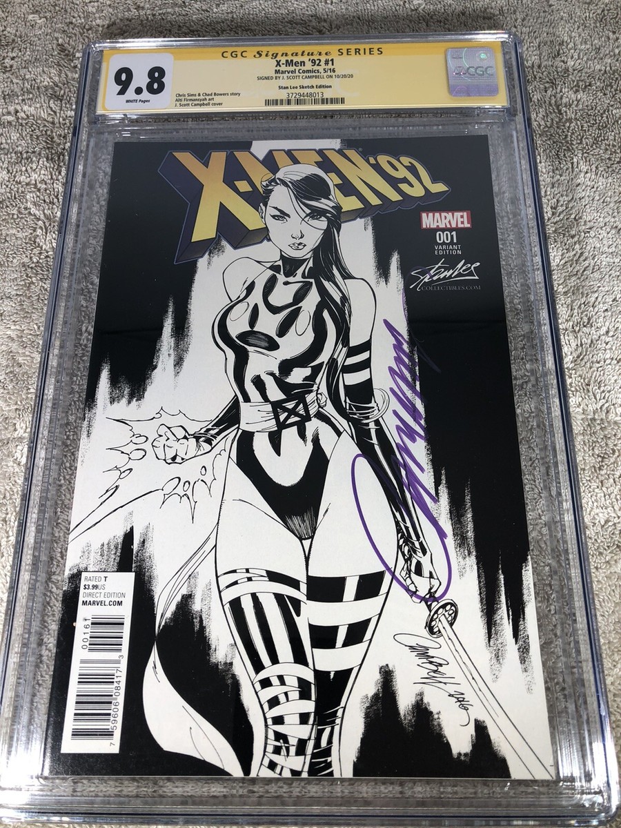 Uncanny X Men 92' 1 CGC 9.8 SS J Scott Campbell Sketch Variant