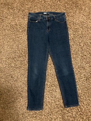 Old Navy Super Skinny Mid Rise Denim Jeans Dark Blue GUC Pockets Belt  Loops