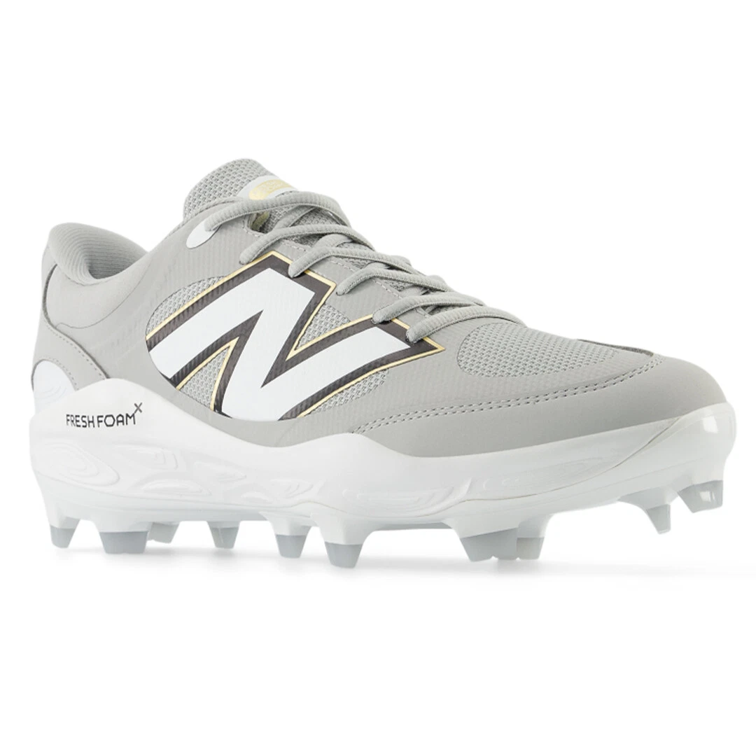 New Balance 3000v4 TPU Baseball Cleats Mens 15 Grey White PL3000G4 Low Cut New Balance Men main image 2