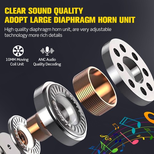 Bluetooth 5.3 Wireless Headphones TWS Earphones Mini In-Ear Pods Bass Earbuds - Picture 8 of 16