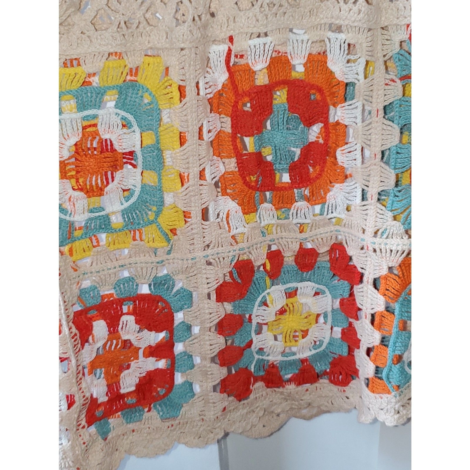 Cato Women's Plus Sized Granny Square Crocheted Vest Cottage Core Hippie 26/28 eBay