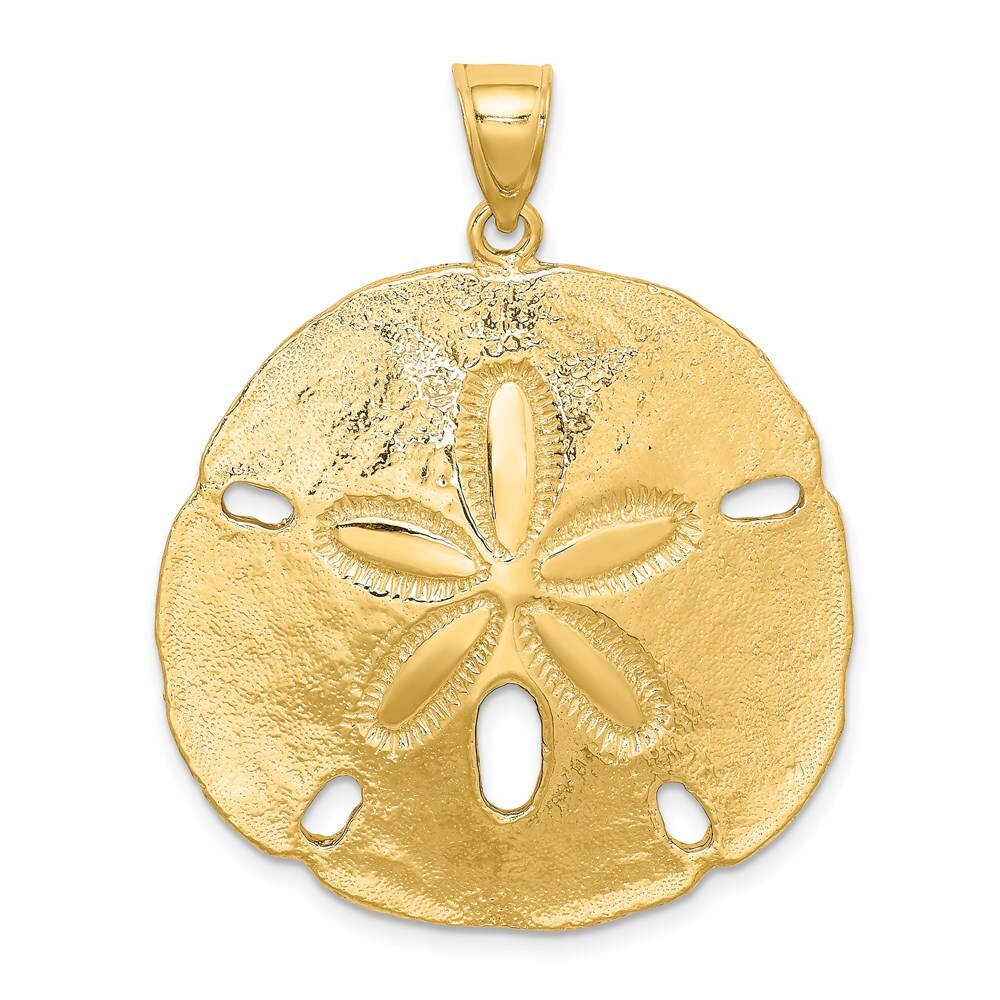 14k Yellow Gold Sand Dollar Charm Pendant 11.99g, L-40mm, W-34.15mm for Mom  | eBay