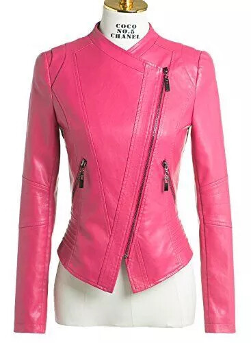 Leather Jacket Handmade Casual Lambskin Women's Stylish Genuine Biker Wear-image