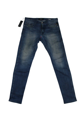 Replay Anbass - M914Y - Jeans Mens - W33 L34 - Blue - Excellent Denim