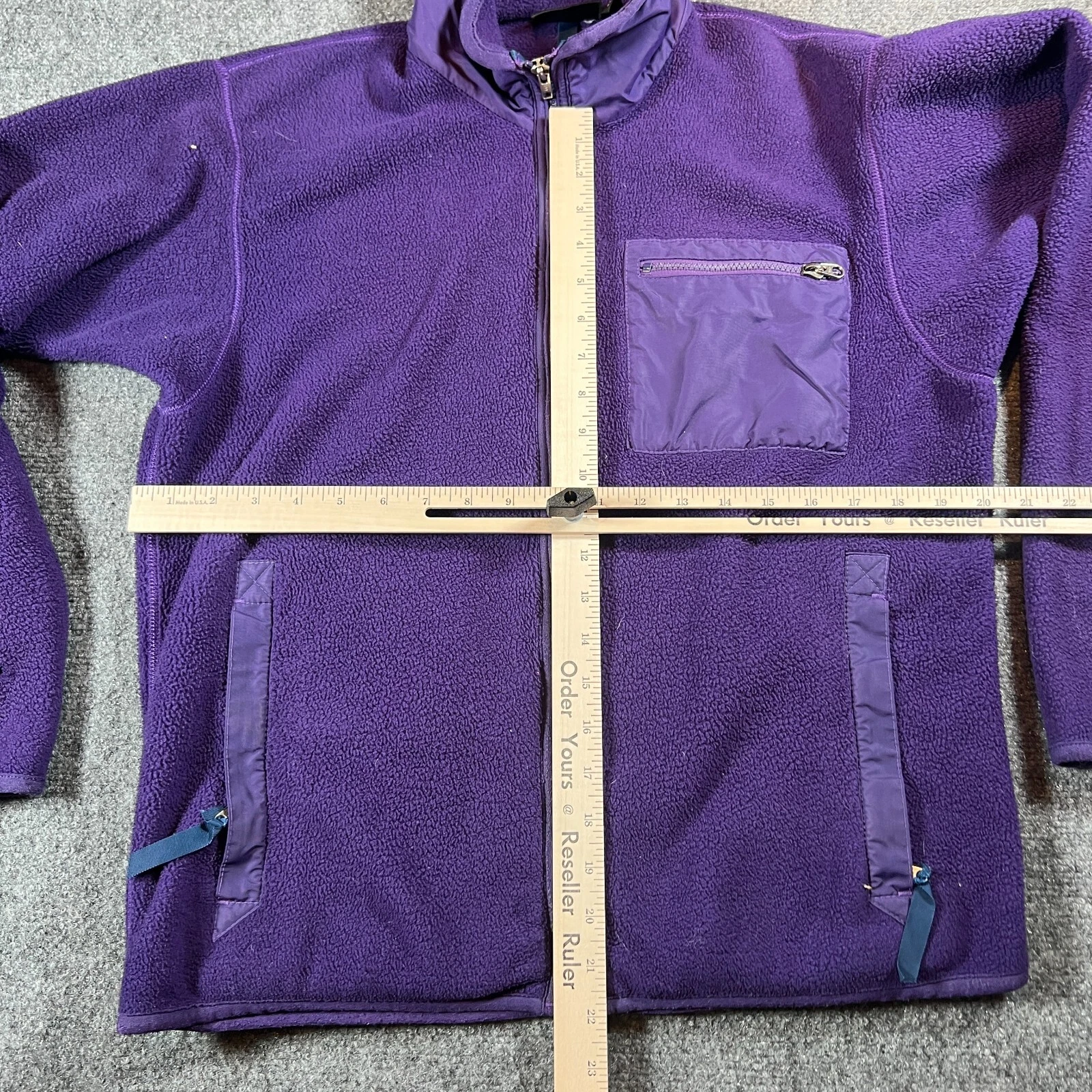 patagonia vintage fleece deep pile full zip 90s jacket
