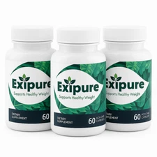 Exipure Weight Loss Supplement 3 Bottles - 60 Capsules Each, 180 - Non-GMO - New