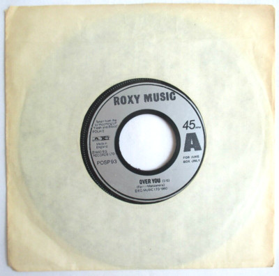 ROXY MUSIC - SP JUKEBOX (7'') ''OVER YOU''
