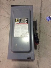 Square D 30 Amp Disconnect H321RB Fusible 240 Volt 3 R Enclosure