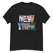 New york sports team tshirt mashup tee