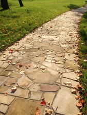 12m2 Polygonalplatten Bruchplatten Sandstein Weiß  4cm Stärke NaturStein Garten