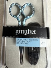 Gingher designer Embroidery Scissors 4 Inch Alica