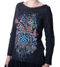 Goa Hippie Coton Sweat Pull Chouette de l'Art et de la Magie