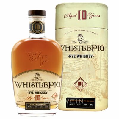 WhistlePig 10 Jahre Small Batch Straight Rye Whiskey 0,7 l 100 proof, 50%vol