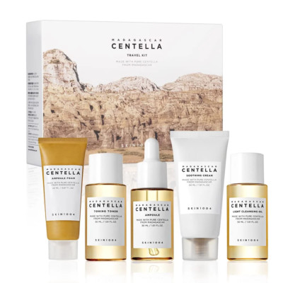 Skin1004 Madagascar Centella Travel Kit 5 Travel Size  (5-Piece Skincare Set)