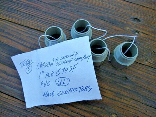 Lot sale of 5 Carlon 1” Male Thread PVC Pipe Fitting Adapter Connectors E943F - Picture 3 of 8