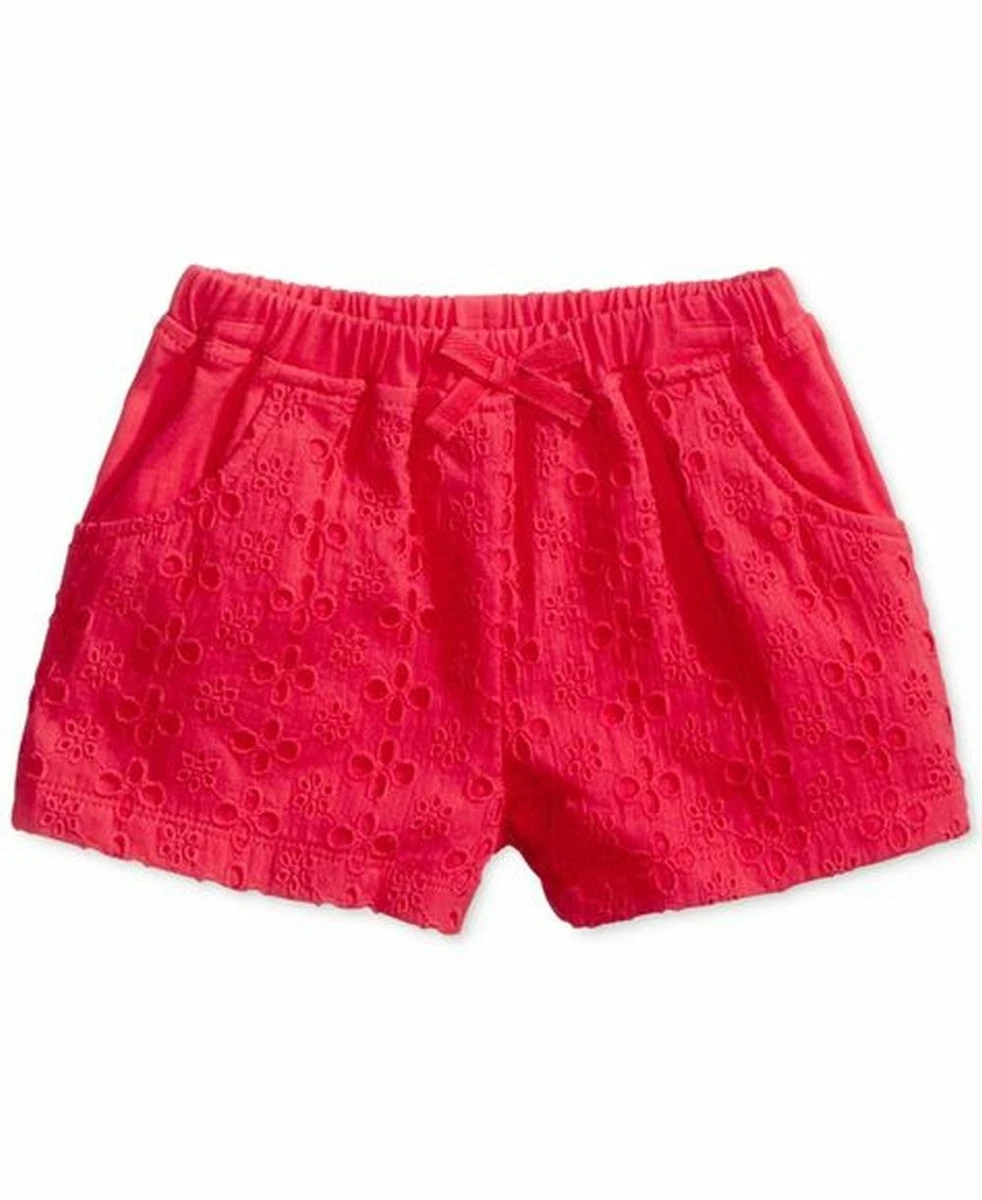 Baby girl red best sale shorts