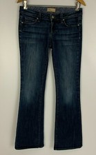 Paige Laurel Canyon Low Rise Boot Cut Jeans Medium Distressed Wash Size 27