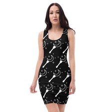 Black Wand Bodycon Dress