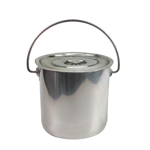 Cubo de acero inoxidable 6L 12L 20L cubo alimentos cubo industrial cubo de cocina + tapa - Imagen 2 de 43