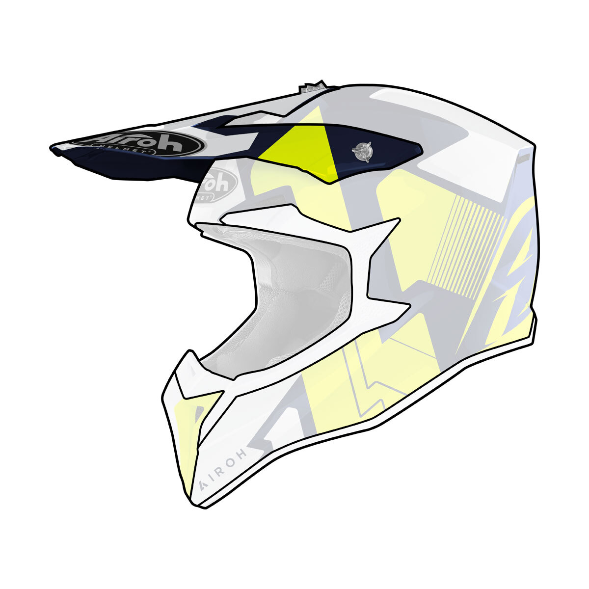Frontino Casco Airoh WRAAP Raze Blu Lucido