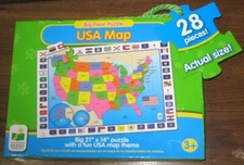 The Learning Journey Big Floor Puzzle USA Map - 21" x 14"