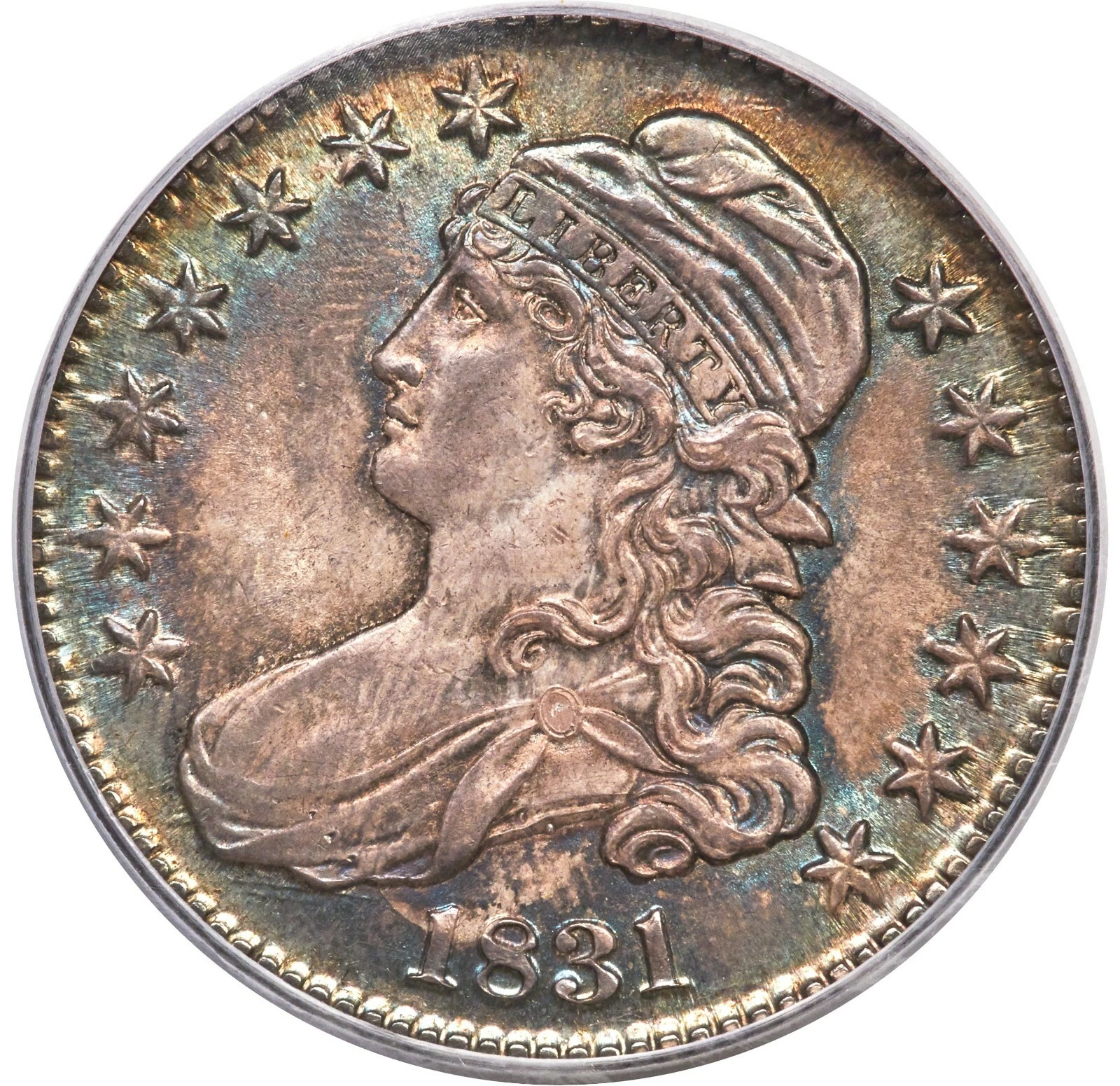 1831 50C MS65 O-104, R.1, PCGS. Bust Half