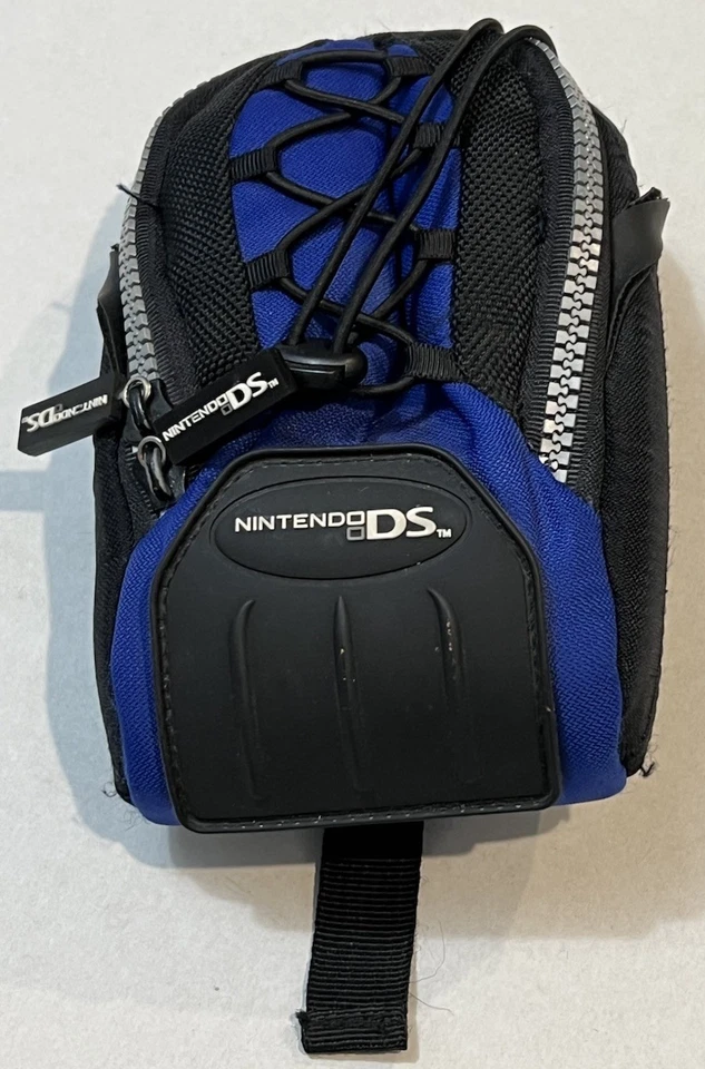 Estuche de transporte con cremallera suave para Nintendo DS azul/negro bonito Foto 4 de 4