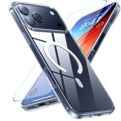 For iPhone 17 Pro Max Case 17 Air Phone Cover Shockproof + Tempered Glass Screen