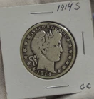 1914 S US Barber Half 50c VG (Cleaned)