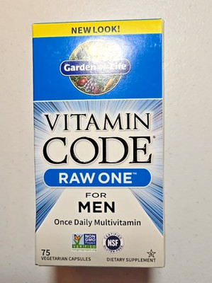 Garden of Life Vitamin Code Raw One Multivitamin for Men -75 Capsules  EXP 09/26